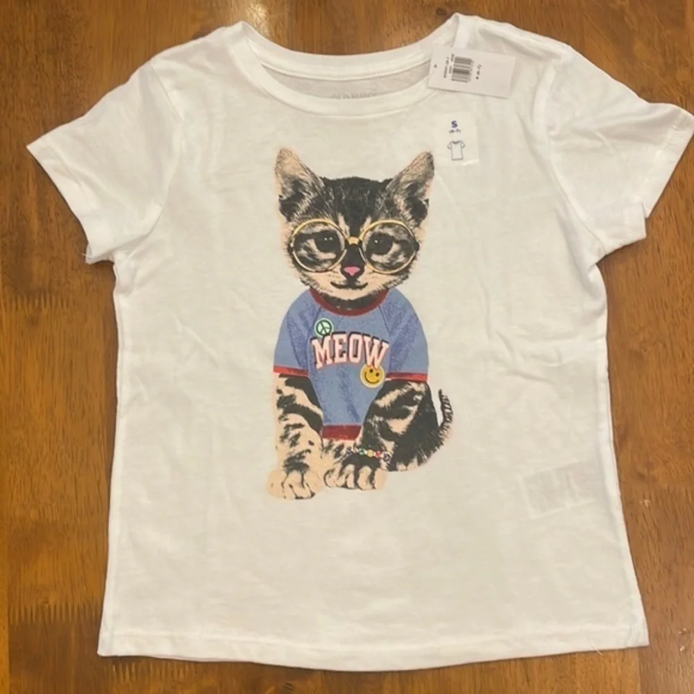 Preppy kitty cotton tee shirt- 219